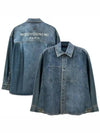 Back Logo Denim Button Long Sleeve Shirt Blue - WOOYOUNGMI - BALAAN 2