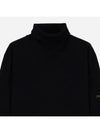 Logo Patch Wool Turtleneck Black - STONE ISLAND - BALAAN 3