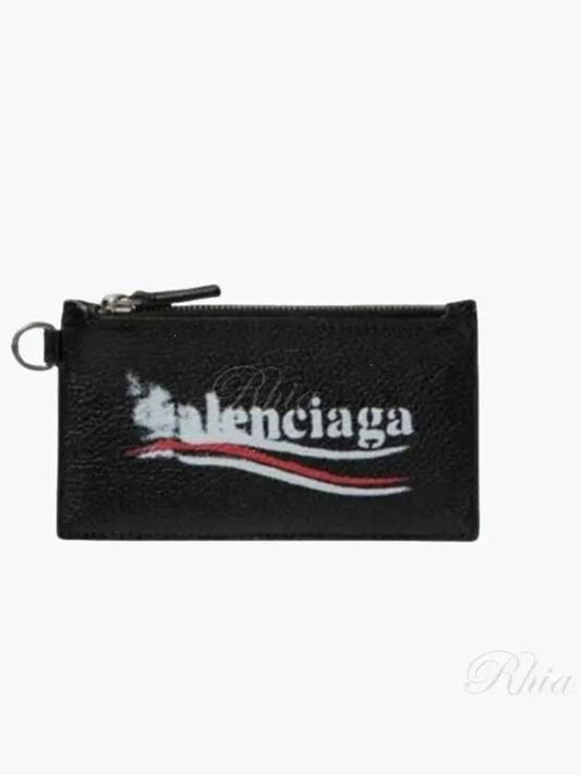 Wave Logo Strap Card Wallet Black - BALENCIAGA - BALAAN 2