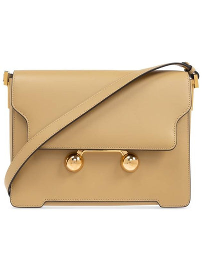 Trunkaroo Medium Leather Shoulder Bag Beige - MARNI - BALAAN 2