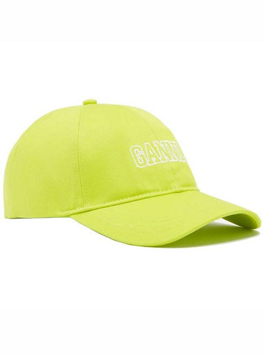 Embroidered Logo Ball Cap Lime Popsicle - GANNI - BALAAN 1