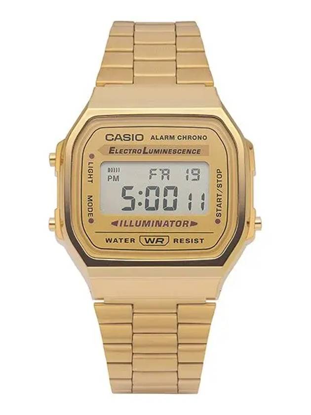 Watch A168WG 9WDF Vintage Digital Gold Metal Watch - CASIO - BALAAN 1