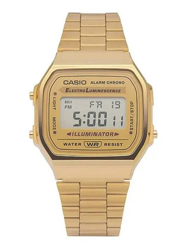 Watch A168WG 9WDF Vintage Digital Gold Metal Watch - CASIO - BALAAN 1