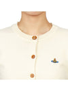 Logo Patch Cardigan Off White - VIVIENNE WESTWOOD - BALAAN 7