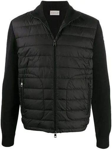 Wool padded cardigan 9B50700 999 black - MONCLER - BALAAN 1