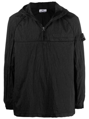 Men's Wappen Patch Metal Nylon Anorak Black - STONE ISLAND - BALAAN 1