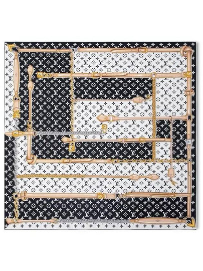 Monogram Confidential Square Scarf Black - LOUIS VUITTON - BALAAN 2