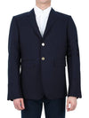 Plain Weave Suiting 4 Bar Classic Sport Jacket Dark Blue - THOM BROWNE - BALAAN 3