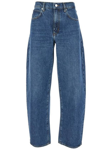 Blue Jeans With Low Waist And Belt Loops In Denim Woman - FRAME - BALAAN 1