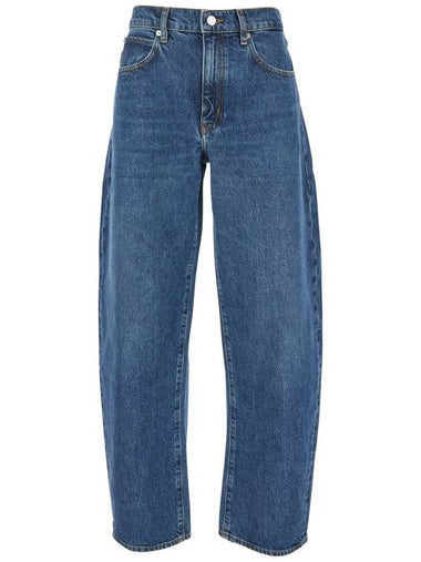 Blue Jeans With Low Waist And Belt Loops In Denim Woman - FRAME - BALAAN 1