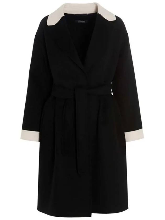 ADA Belted Wool Coat Black 90110121 013 - MAX MARA - BALAAN 1