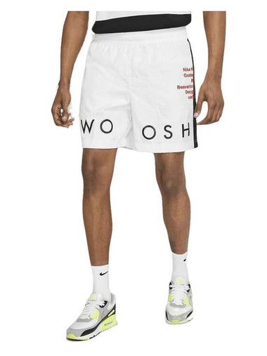 Double Swoosh Woven Shorts White - NIKE - BALAAN 1