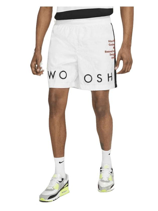 Double Swoosh Woven Shorts White - NIKE - BALAAN 1