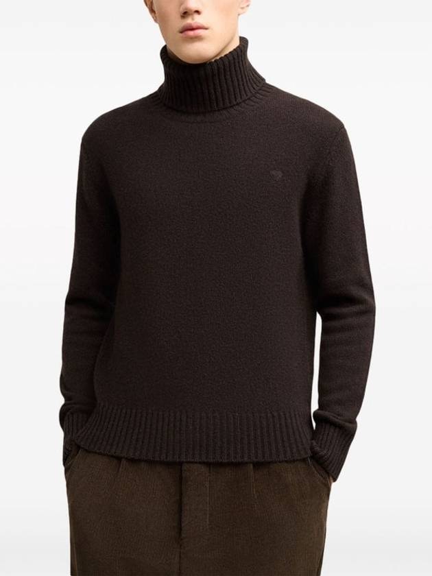 Cashmere Turtleneck Dark Coffee - AMI - BALAAN 7