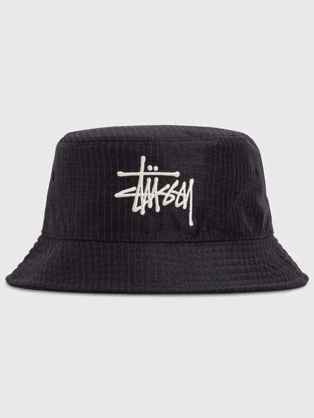 Grid Basic Poly Cotton Blend Embroidery Logo Bucket Hat 1321134 - STUSSY - BALAAN 1