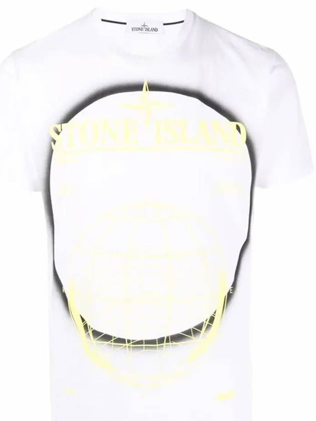 Men's Solar Eclipse Logo Short Sleeve T-Shirt White - STONE ISLAND - BALAAN 3