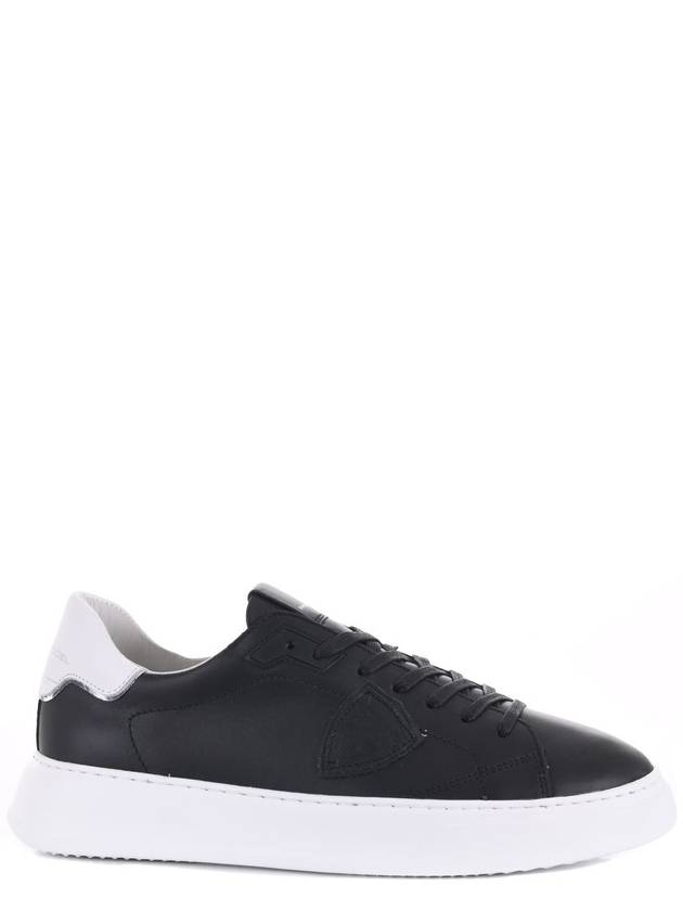 Men's Temple Tennis White Tab Low Top Sneakers Black - PHILIPPE MODEL - BALAAN 2