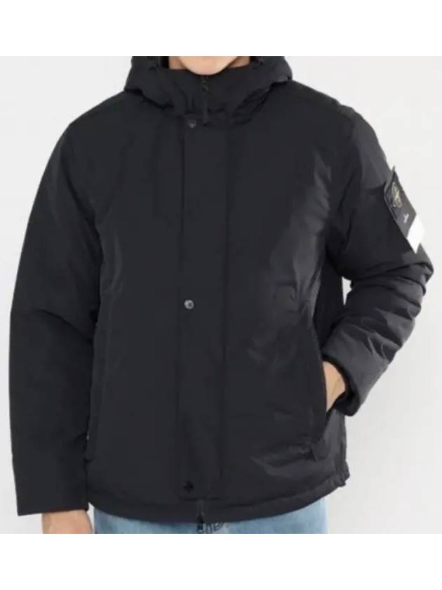 Techno Fabric Hooded Jacket Black - STONE ISLAND - BALAAN 2