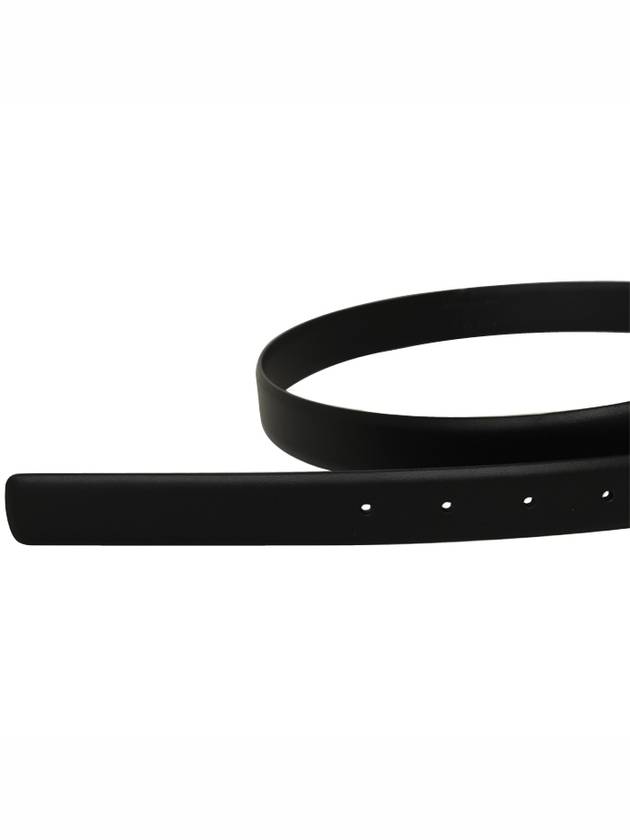 Adjustable Gancini Leather Belt Black - SALVATORE FERRAGAMO - BALAAN 5