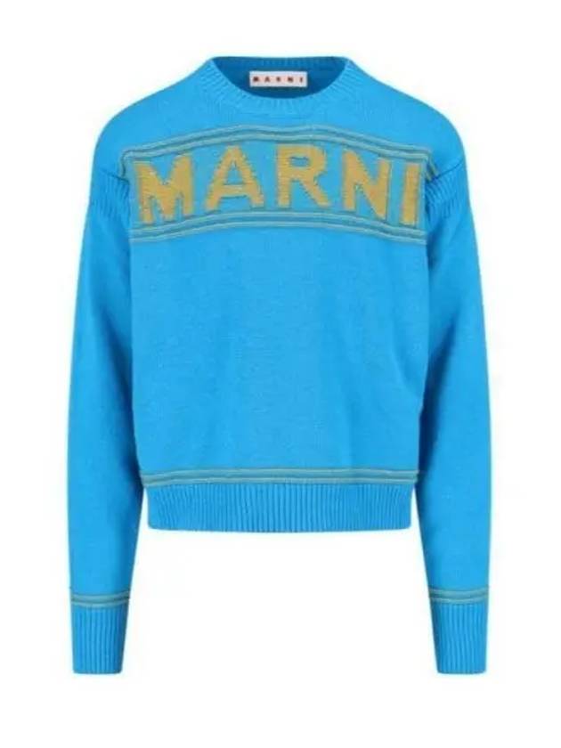 Fisherman Logo Knit Top Blue - MARNI - BALAAN 2