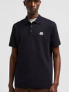 Logo Patch Polo Shirt Navy - MONCLER - BALAAN 4