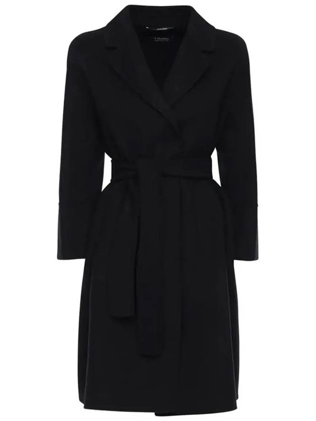 12th Anniversary Arona Belted Wool Coat Black 90161309 013 - MAX MARA - BALAAN 1