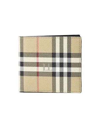 Check Motif Half Wallet Beige - BURBERRY - BALAAN 2