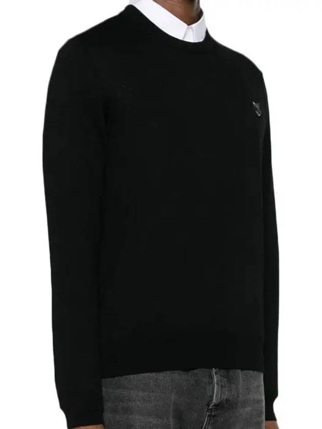 Bold Fox Head Wool Knit Top Black - MAISON KITSUNE - BALAAN 3