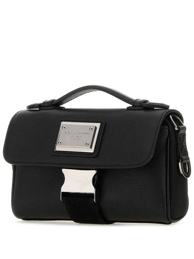 Logo Patch Buckle Cross Bag Black - DOLCE&GABBANA - BALAAN 3