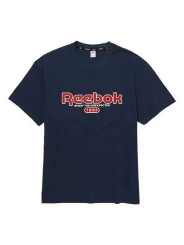 Basic graphic short sleeve t shirt navy - REEBOK - BALAAN 1