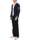 4-Bar Stripe Sustainable Merino Wool Cardigan Navy - THOM BROWNE - BALAAN 5