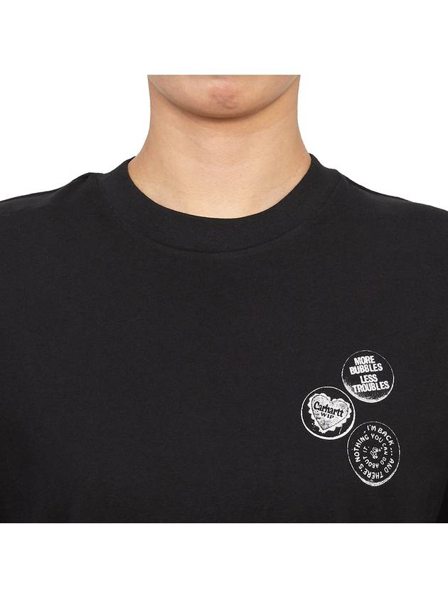 Pin Short Sleeve T-Shirt Black - CARHARTT WIP - BALAAN 6