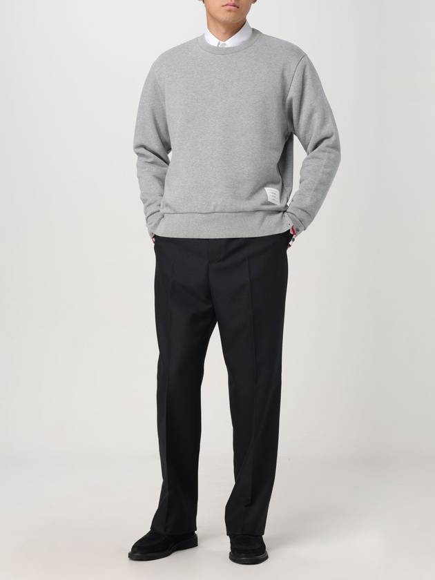 High rise backstrap straight pants black - THOM BROWNE - BALAAN 3