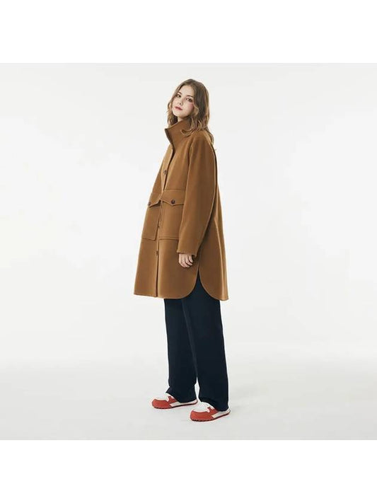 Wool Cape Coat Camel - VOYONN - BALAAN 2