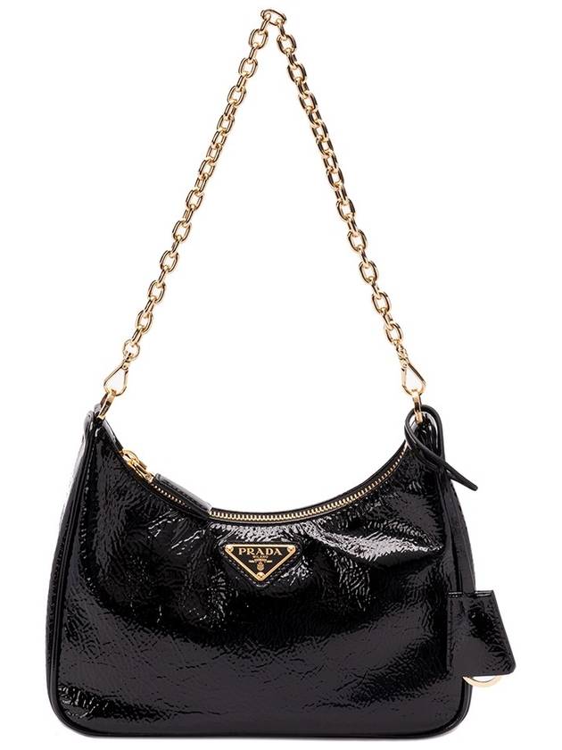 Re-Edition Patent Leather Mini Bag Black - PRADA - BALAAN 2