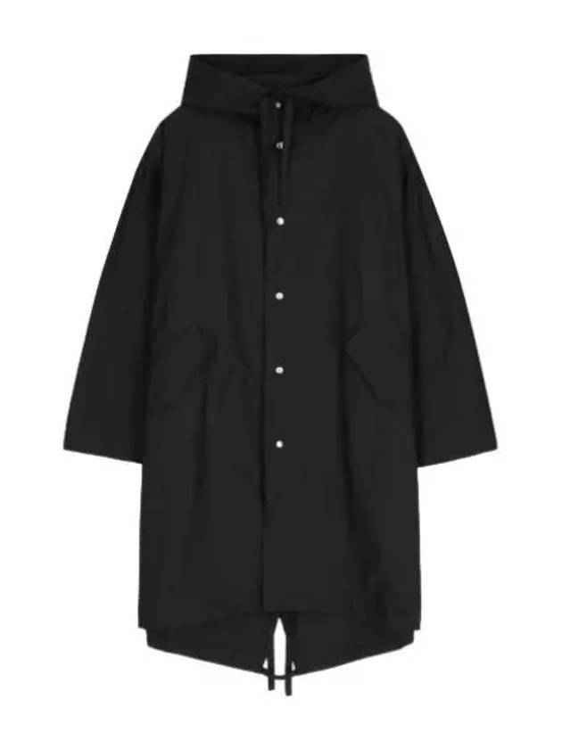 Logo Parka Black Jacket Jumper - JIL SANDER - BALAAN 1