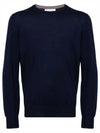 Wool Cashmere Knit Top Navy - BRUNELLO CUCINELLI - BALAAN 2