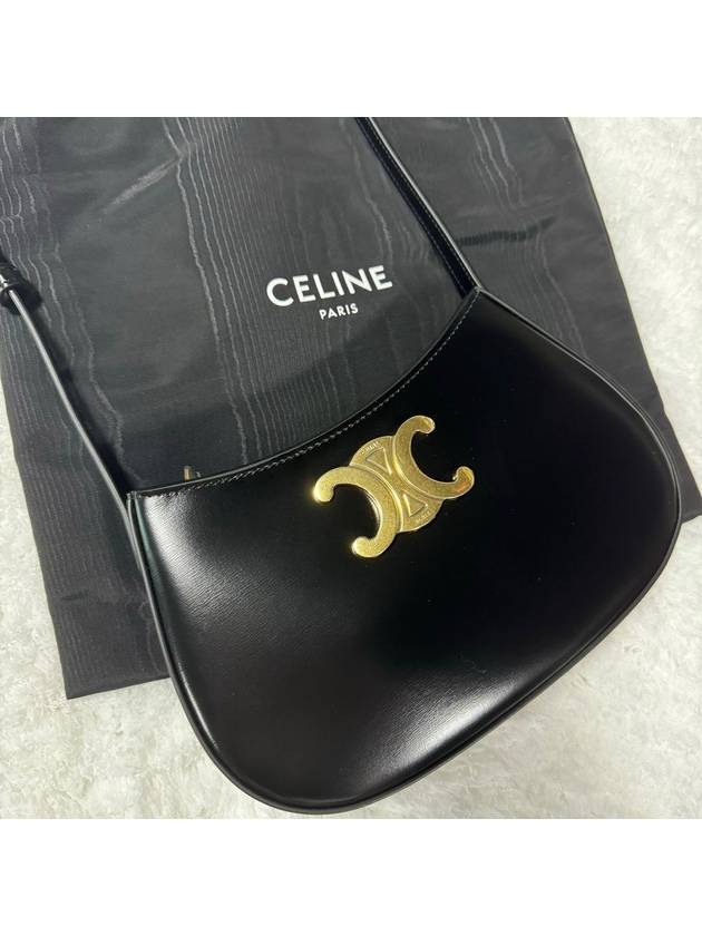 Calfskin Medium Tilly Shoulder Bag Black - CELINE - BALAAN 3