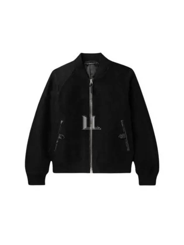 Men's Cotton Bomber Jacket Black - TOM FORD - BALAAN 2