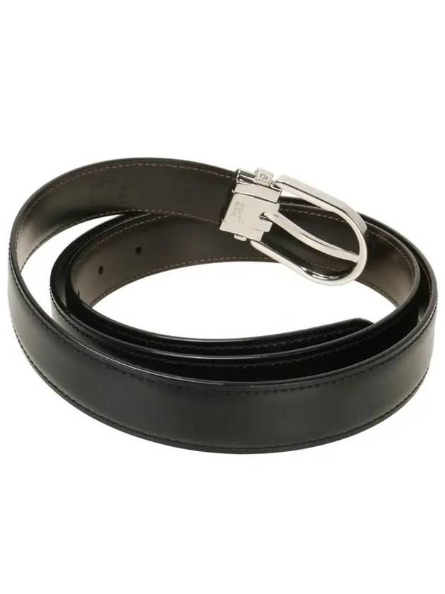 Men's Buckle 30mm Reversible Leather Belt Black Brown - MONTBLANC - BALAAN 4