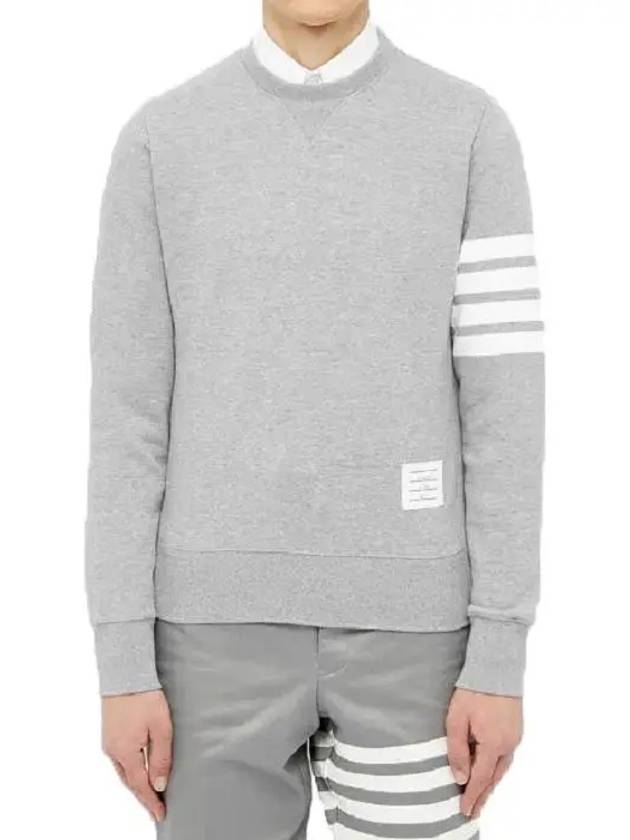 4 Bar Loopback Jersey Sweatshirt Light Grey - THOM BROWNE - BALAAN 9