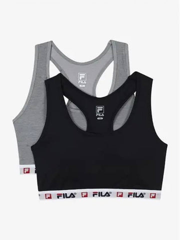 UNDERWEAR Heritage Mood Sports Bra Top 2 Pack FI4ITG1105FBLK - FILA - BALAAN 1