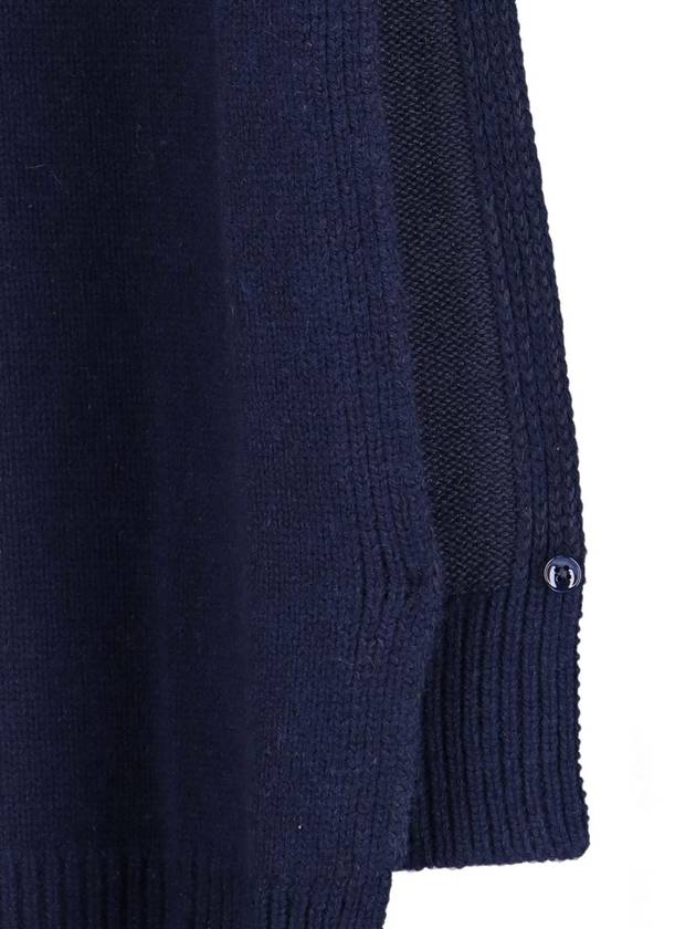 Layered Detail V-Neck Knit Vest Navy - MAISON MARGIELA - BALAAN 4