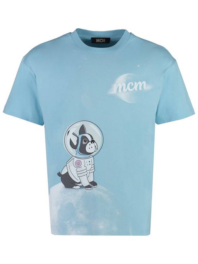 Short Sleeve T-Shirt MFTDAMM05 LS Light Blue - MCM - BALAAN 2