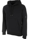 Lens Wappen Pocket Hoodie Black - CP COMPANY - BALAAN 4