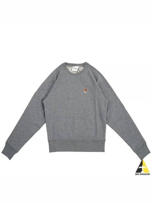 Fox Head Patch Adjusted Sweatshirt Grey Melange - MAISON KITSUNE - BALAAN 2