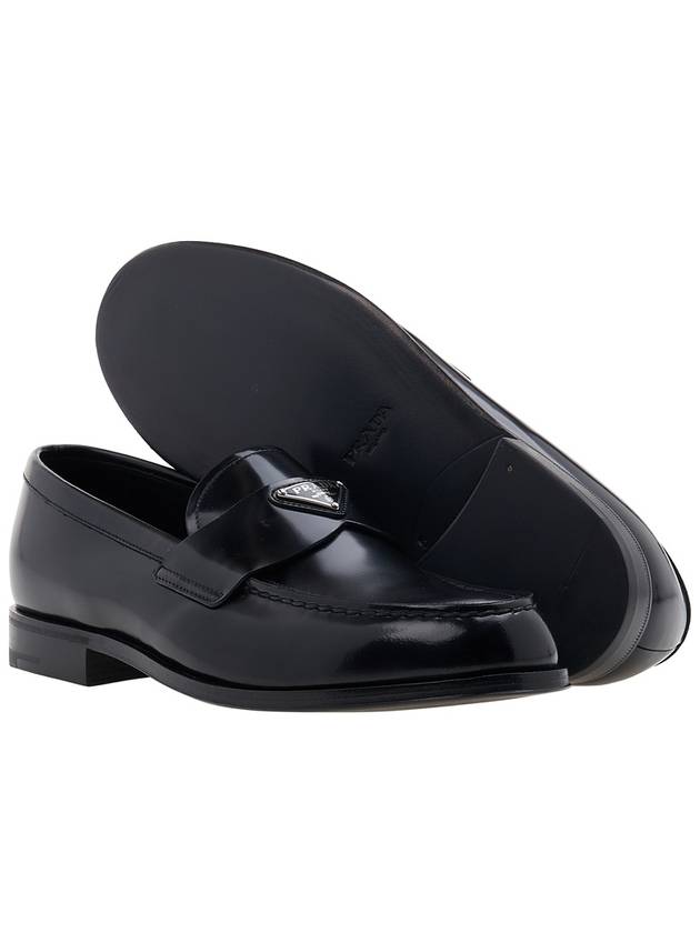 Brushed Leather Loafers Black - PRADA - BALAAN 6