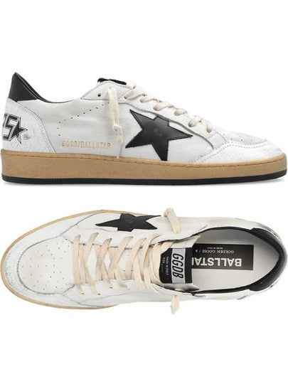 Ball Star Leather Heel Tab Low Sneakers White Black - GOLDEN GOOSE - BALAAN 2