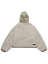 Reversible Glossy Zip Up Hoodie Beige - DON’T ASK MY PLAN - BALAAN 5