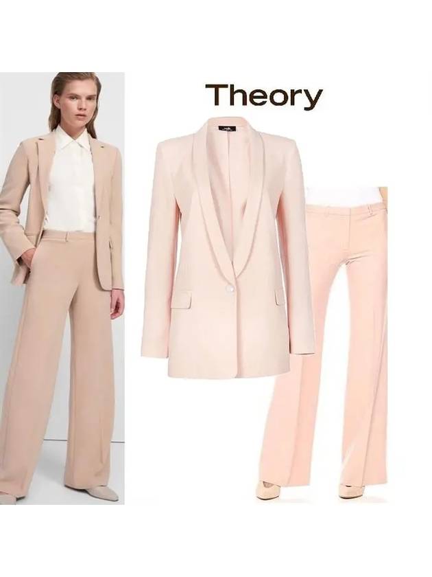 Pure Flannel Power Suit Set Pink - THEORY - BALAAN 2